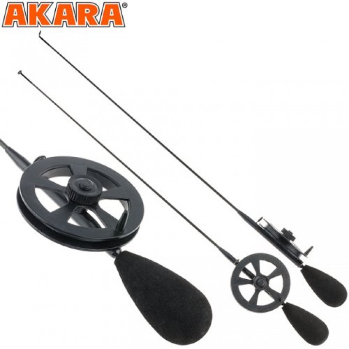 Удочка зим. Akara Leader N с катушкой c тюльпаном HFT-LN(хлыст Carbon Fast)