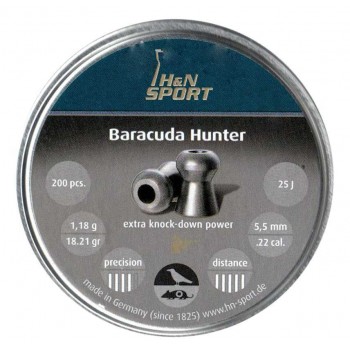 Пули пневматические H&N Baracuda Hunter  5,5 (200 шт) 1,18гр..