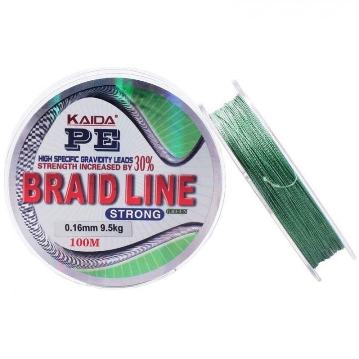 Плетёный шнур Kaida Braid Line 0.20 100м.
