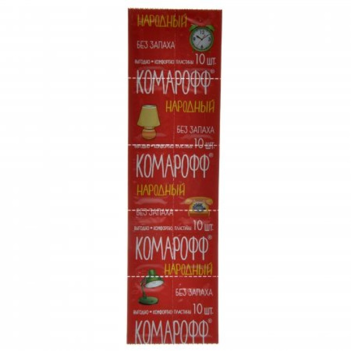 Пластины Капут комар 10шт